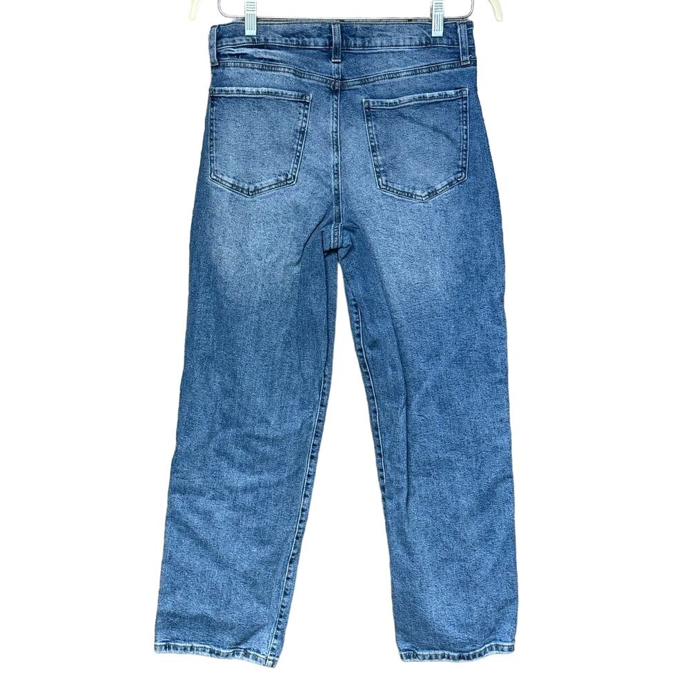 Fashion Nova high rise barrel blue denim jeans 5 pocket women’s 30 waist size 11 - Picture 2 of 4